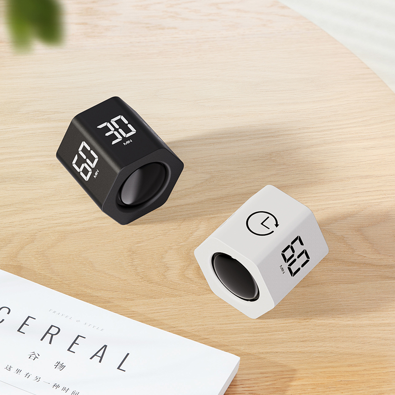 Productiviteit Timer Productiviteit Kubus Timer Zwaartekrachtsensor LED-display 5-vooraf ingestelde tijd Tijdbeheer voor kinderen Keuken Countdown Timer