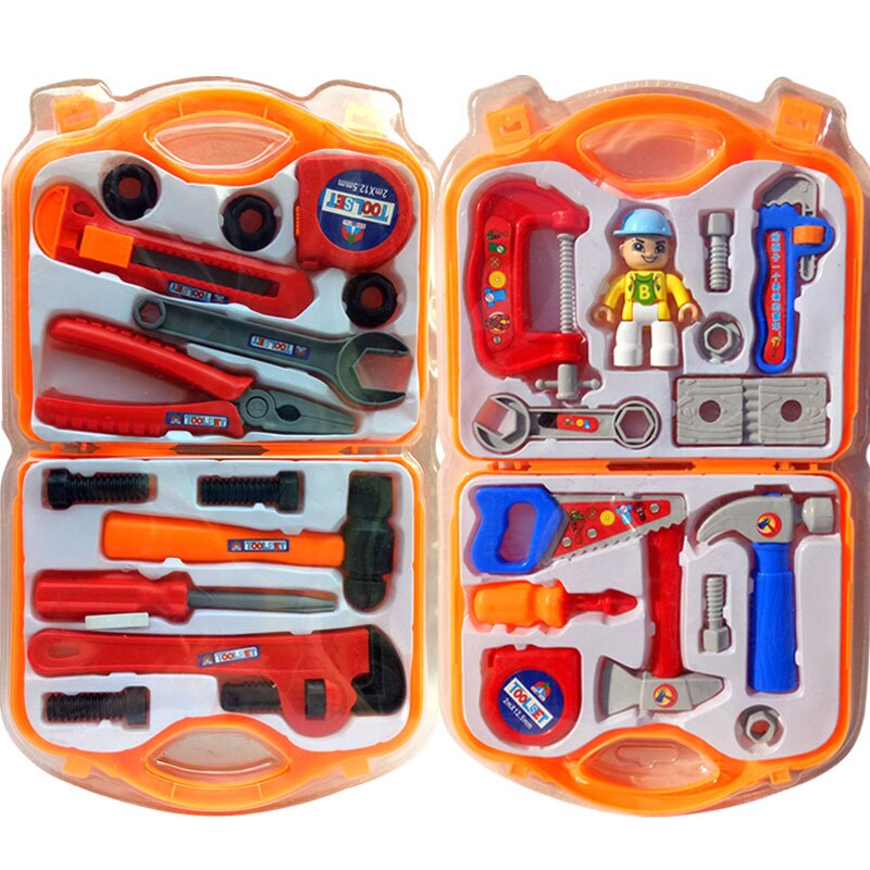 Kids Tool Kit Educational Toys Simulation Repair Tools Toys Drill Plastic Game Learning Engineering Puzzle Toys For Boys