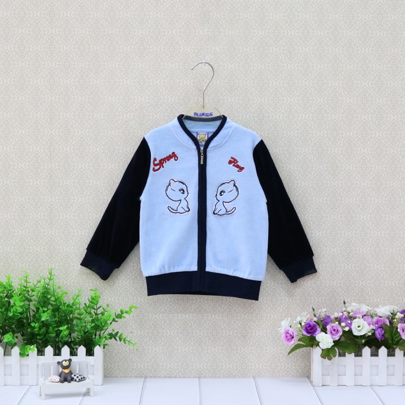 Forår og sommer børn langærmet velour bluse blød drenge og pige bluse baby skjorter nyfødt tøj