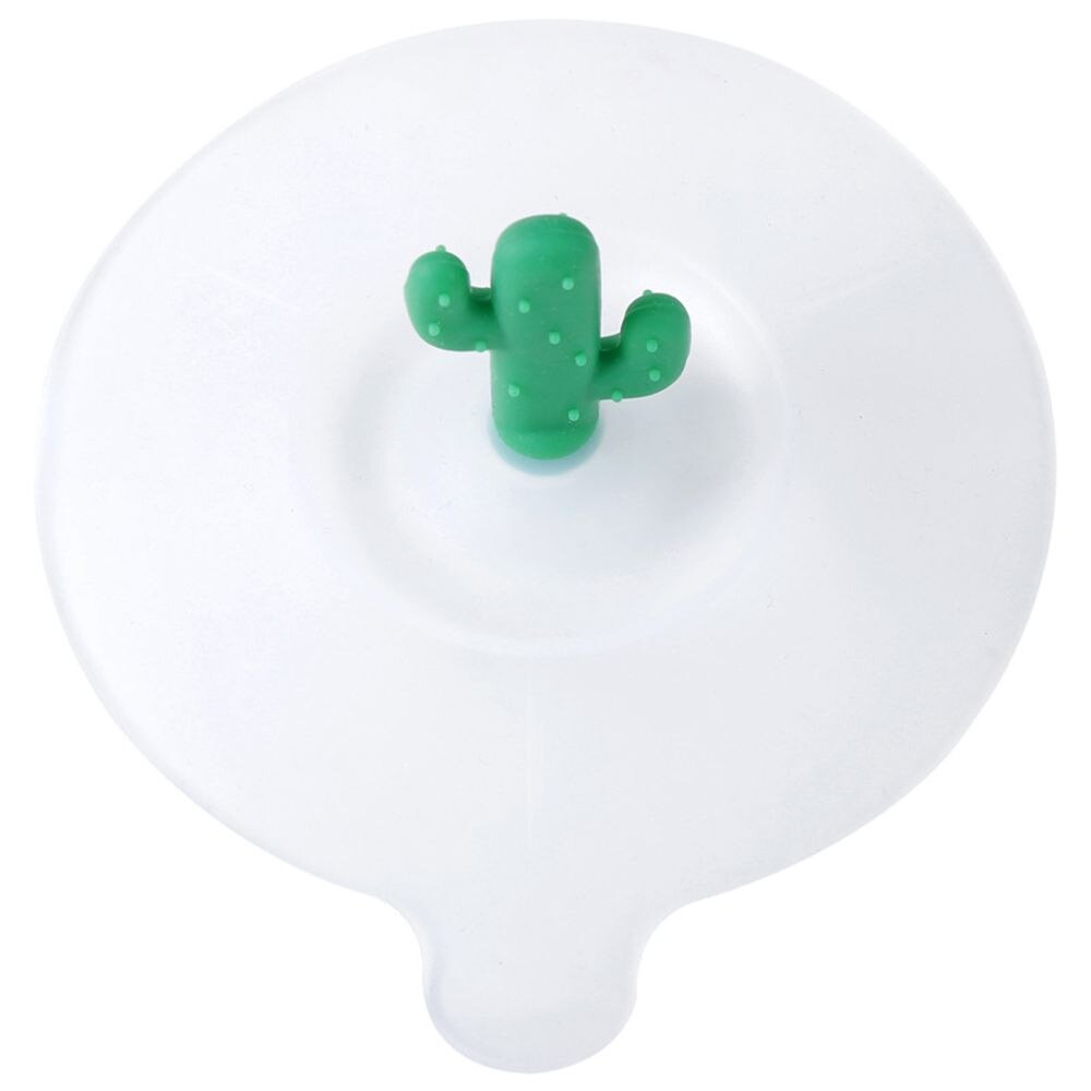 Śliczne ze wzorem kaktusa silikonowa pokrywka na kubek mocne uszczelnienie pyłoszczelny szczelny kubek pokrywa wysokiej marka jakości nowe mody kubek robić herbaty pokrywka: A
