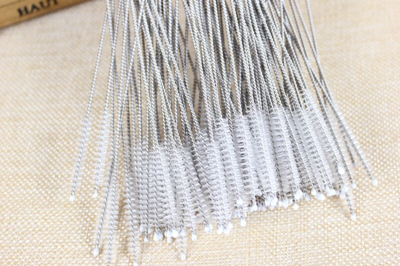 5/10/20/40 Stks/set Rvs Babyfles Stro Borstel Aquarium Stro Glazen Buis Spiraal zachte Stro Reinigingsborstel