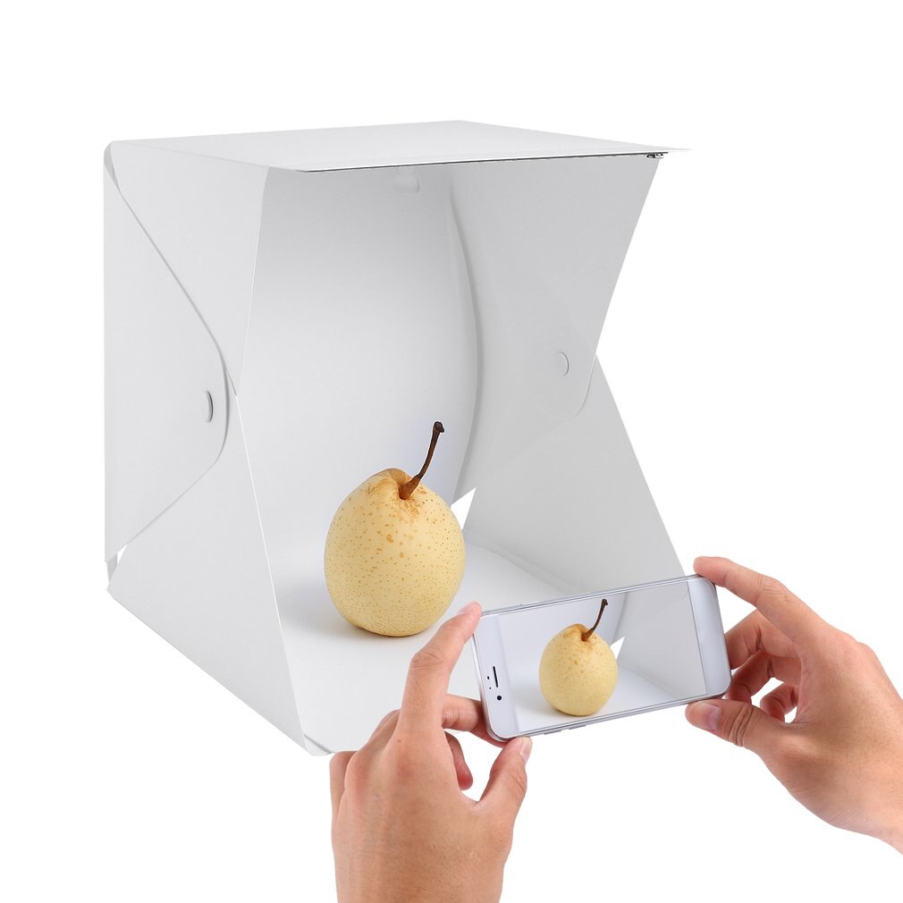 Fällbart bärbart rum foto ljuslåda led studio softboxar fotografering belysning tält kit 4 färger bakgrund växla kontroll