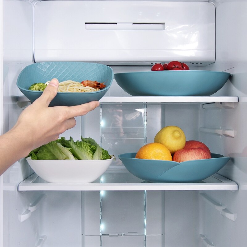 Dinner Plates Dishes Plastic Plate Nordic Style Snack Fruit Plate Salad Dessert Plate Dinner Platters Square Round Tray Dish