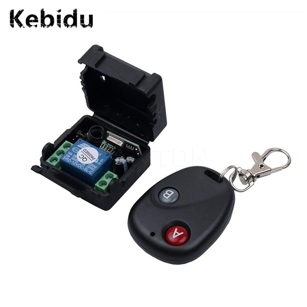 kebidu Wireless Remote Control Switch Remote Controller DC12V 10A 433MHz Telecomando Transmitter with Receiver
