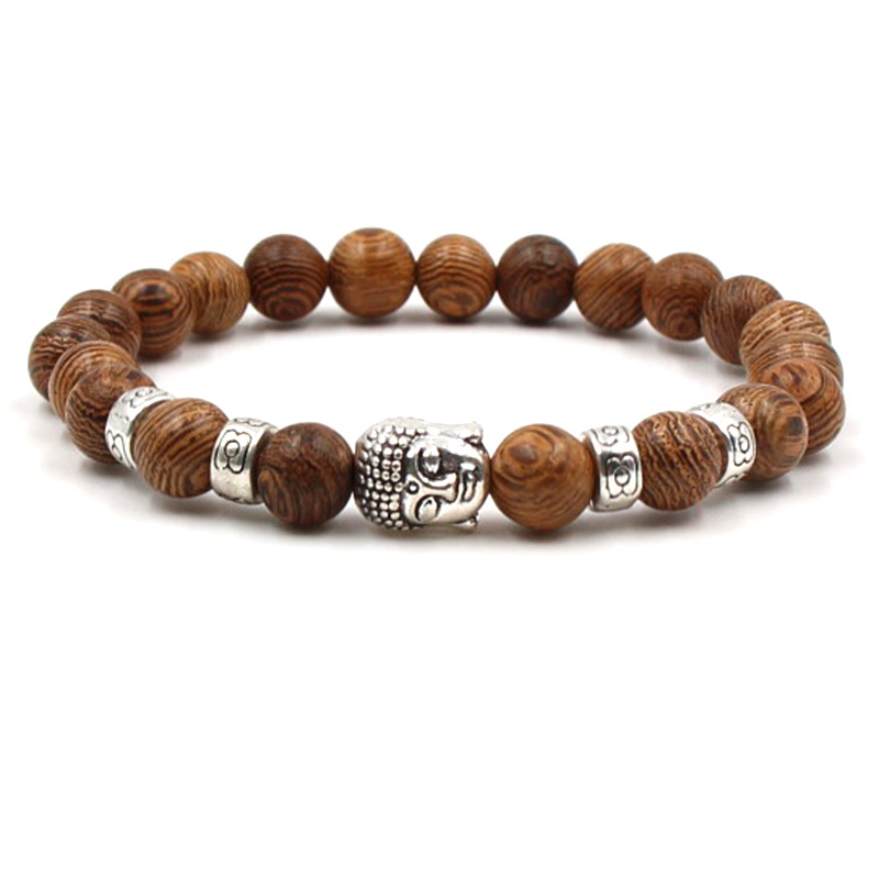 Budha Armband Buddha Kopf Shakyamuni Gebet Perlen Kristall Spacer Glück Charm Schmuck Für Heiligen Buddhistischen Kirche Buddhismus