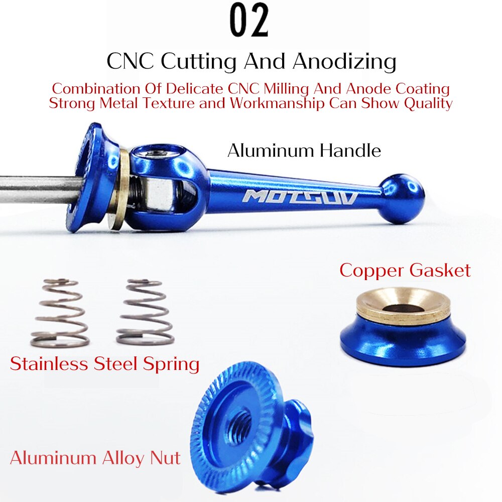 MOTSUV Folding bike Titanium Ti Skewer QR Quick Release Skewer lever MTB Road Cycling Hub Road Bike Quick Release Bicycle Parts