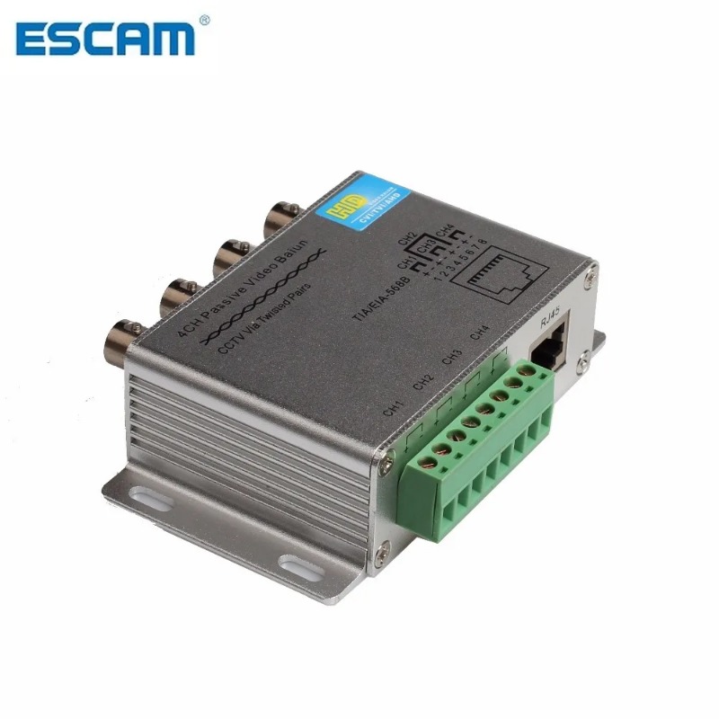 4ch 8ch hd cvi/tvi/ahd passiivinen lähetin-vastaanotin 8 kanavainen video balun sovitin lähetin bnc to utp cat 5/5e/6 kaapeli 720p 1080p