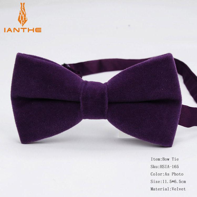 Ianthe – nœud papillon en velours pour hommes, couleur unie, couleur bonbon, vêtements de cou à la: IA165