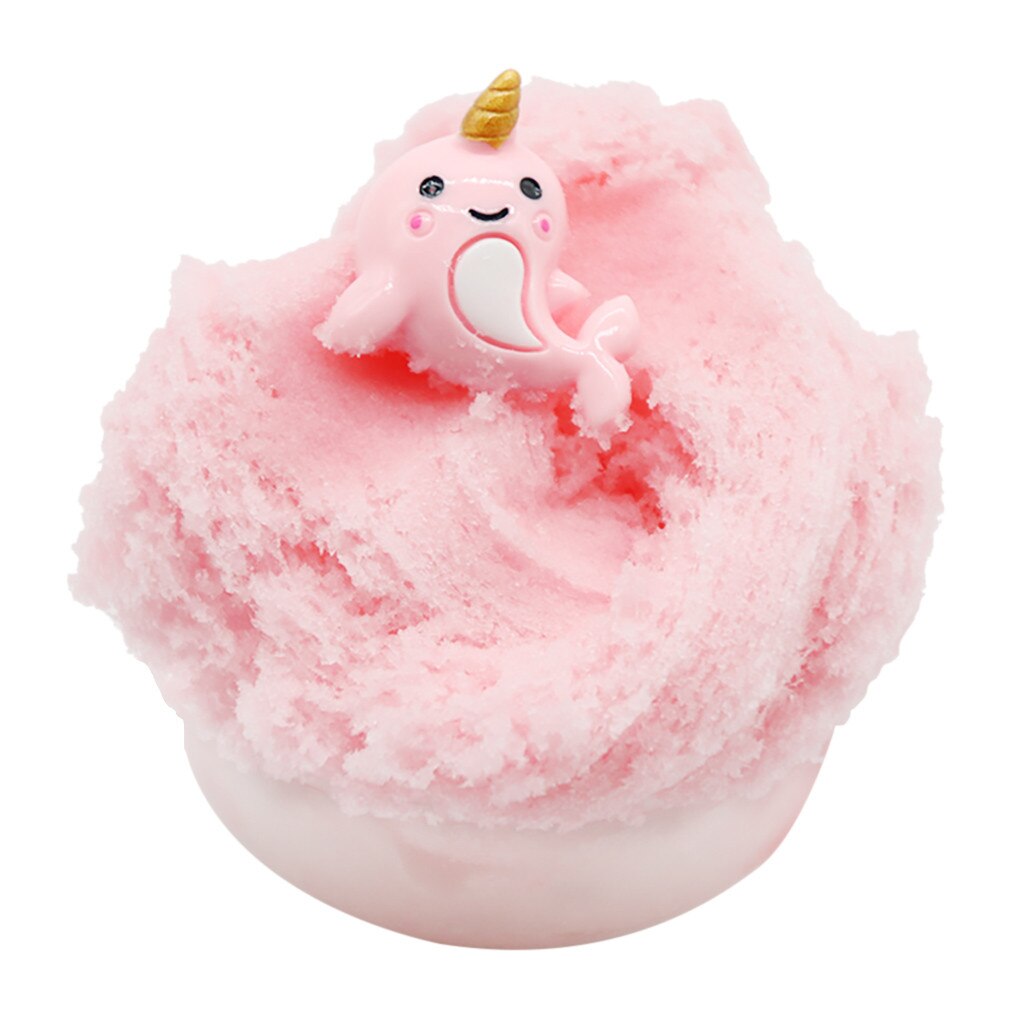 Delfin Nicht-Stock Große Schaum Schlamm Druck Linderung Spielzeug Duftenden DIY Fettige 60ML Geburtstag Contton Kuchen Butter Schleim duftenden #5