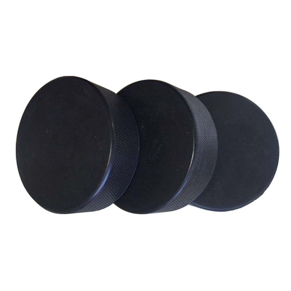 Black Hockey Puck Accessory Replacement Spare Rubber Sport Blank Official Regulation Practical