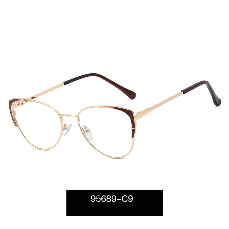 Hotony Eyeglasses Frame for Women Blue Light Blocking Eyewear Female Optical Glasses UV400 Prescription Spectacles Woman: C9