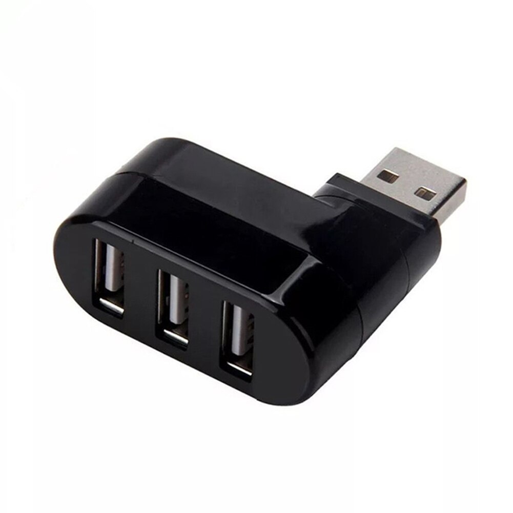 3-Port USB 2.0 HUB Rotate Splitter Extension Dock USB Hub for PC Notebook PUO88