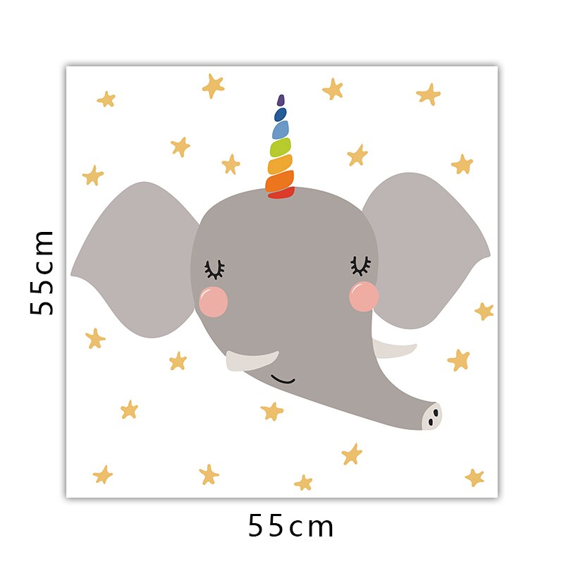 Conisi Sweet Cartoon Cute Elephant Wall Decal Baby Elephant Wall Sticker Vinyl for Children Baby Kids Bedroom Nursery Decor: QTY7774