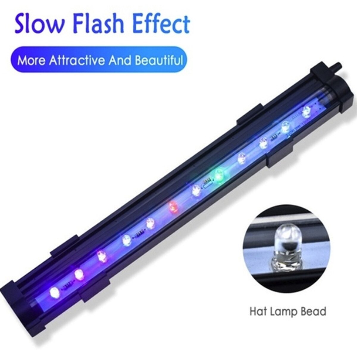 100-240V Aquarium LED Bar Light Waterproof Fish Tank Light 15-55.5CM Underwater LED Light Lamp for Aquariums Decor Lighting