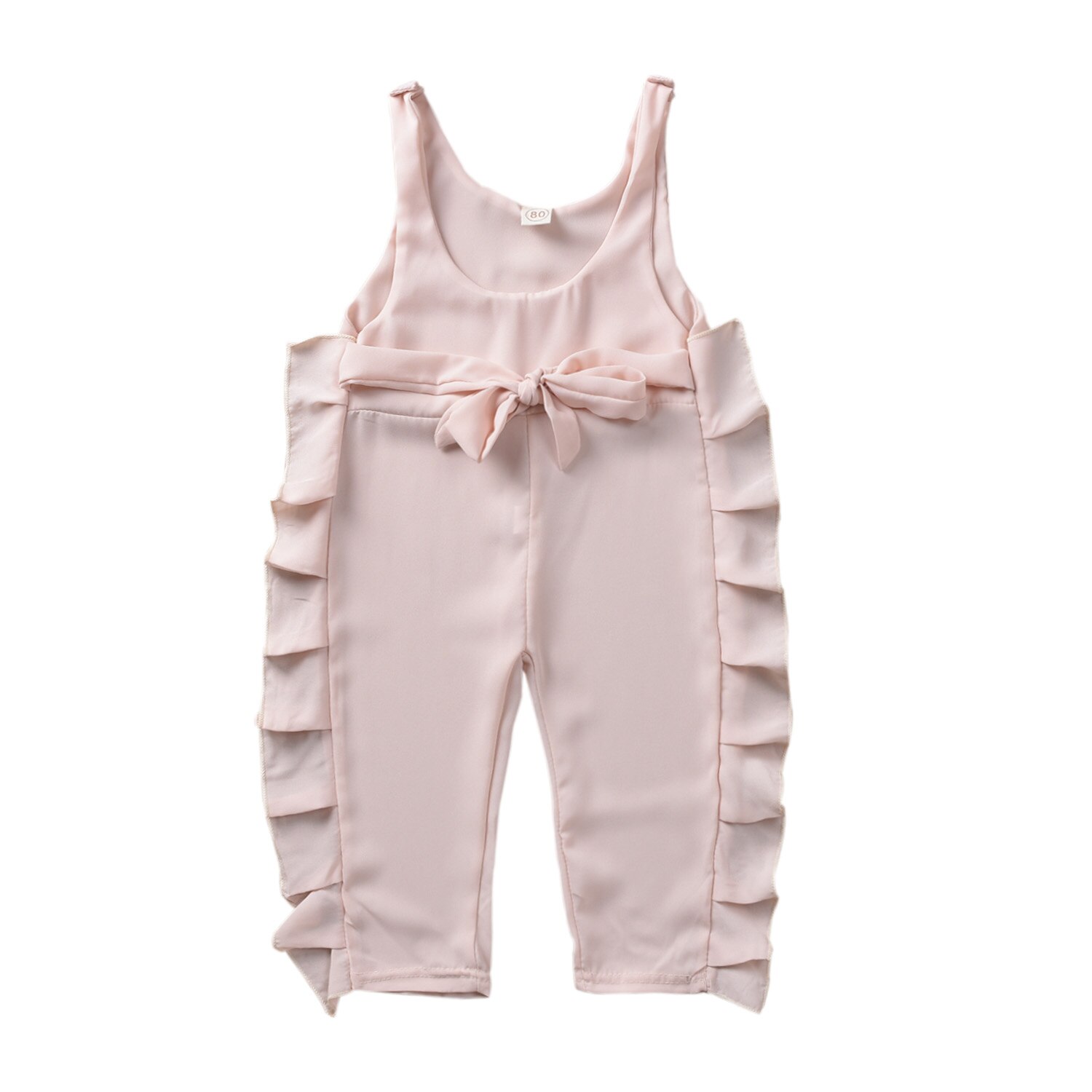 1-6 años niños pequeños volante para niña pequeña pantalones babero mono monos trajes traje de sol: light pink / 6