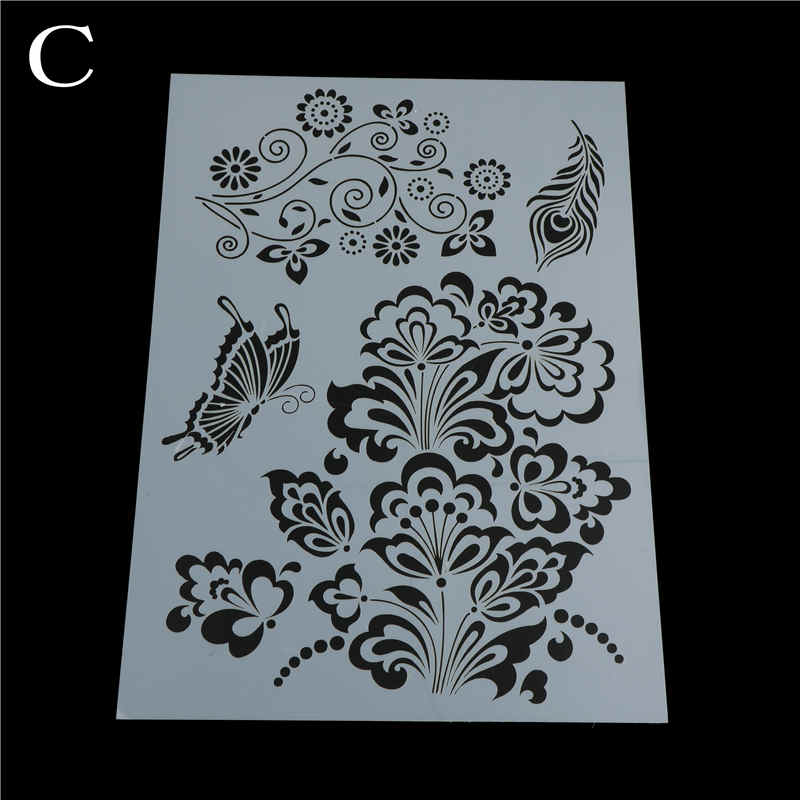 Vintage dentelle cadre clés artisanat superposition pochoirs pour murs peinture Scrapbooking estampage timbre Album décoratif gaufrage !: violet