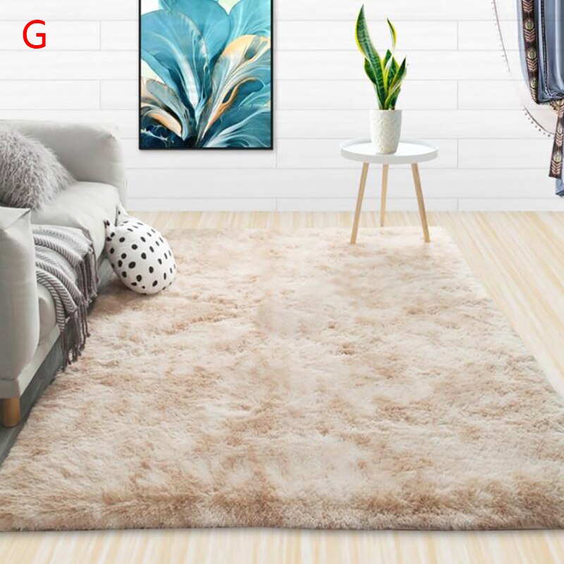 Plush Carpet for Living Room Fluffy Rug Thick Bed Room Carpets Anti-slip Floor Gray Soft Rugs Tie Dyeing Velvet Kids Room Mat: G