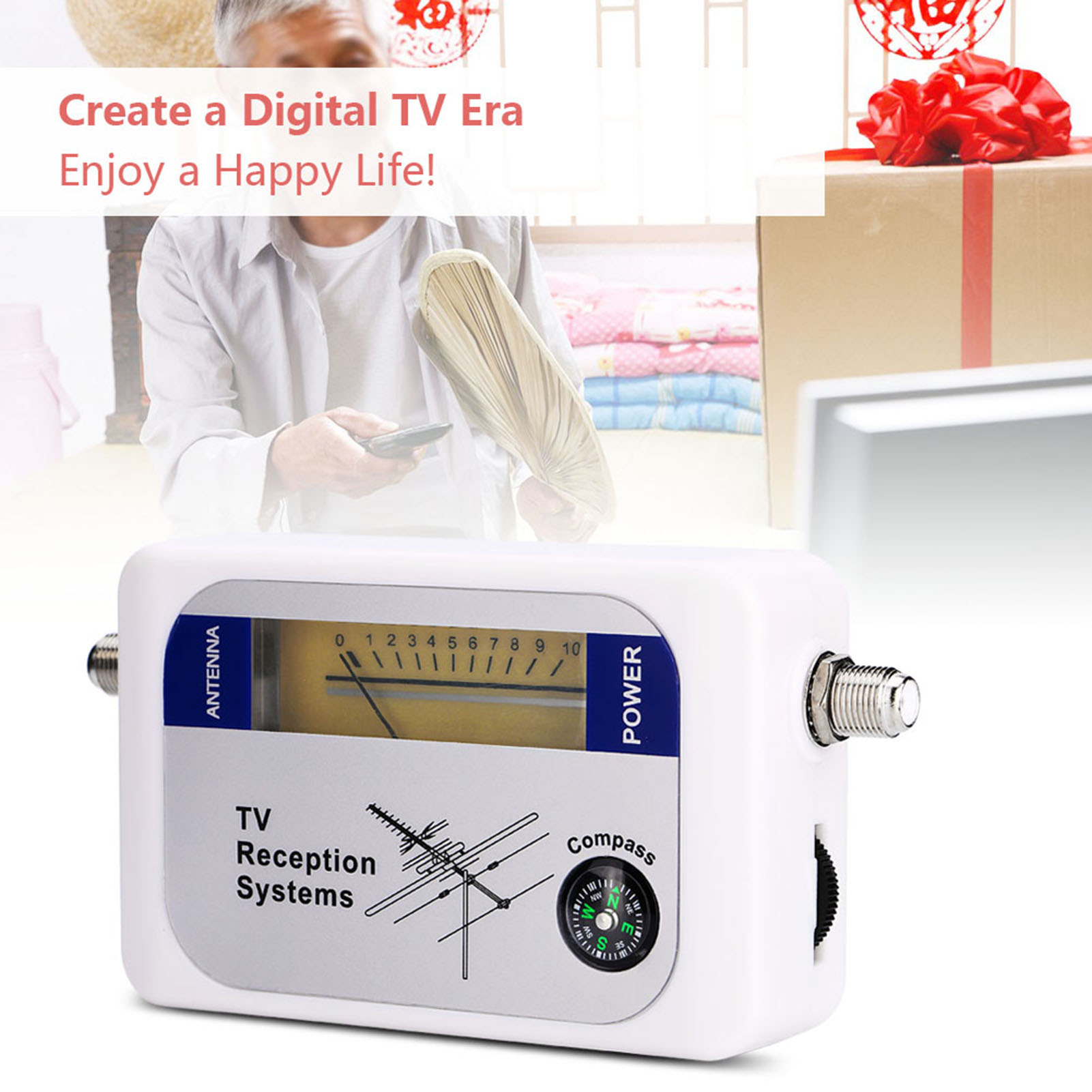 Antenne Signal Finder Mini Finder Digital Antenne Terrestrische TV Antenne Signal Stärke Meter Detektor Empfänger TV Signal Finder