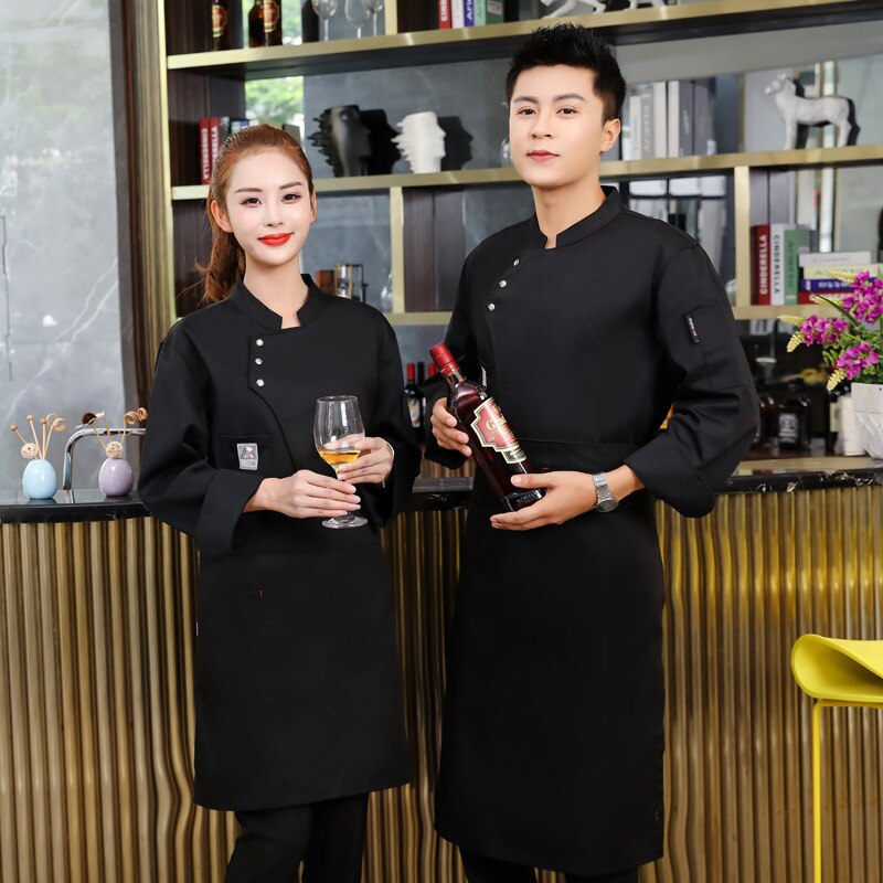 Restaurant Clothes The Chef Uniform Man Long Sleeve Hotel Restaurant Catering For Western Kitchen Chef's Qiu Dong Outfit