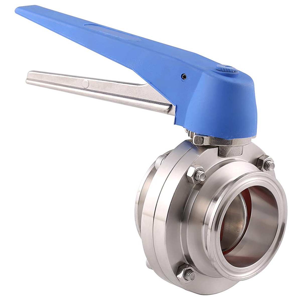 1-1/2 inch 38mm SS304 Stainless Steel Sanitary 1.5 inch Tri Clamp Butterfly Valve Squeeze Trigger for Home brew Dairy Product