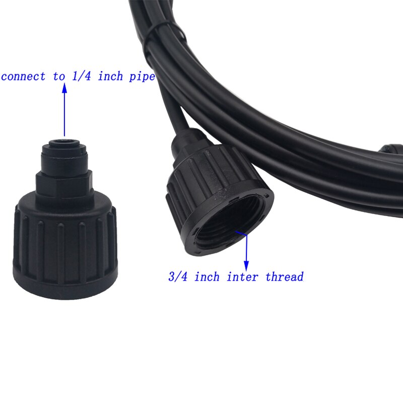 6m Pipe 6pcs Mist Nozzles Outdoor Garden Misting Spray Cooling System Suit Nozzle Sprinkler Watering Kits System Mistsystem