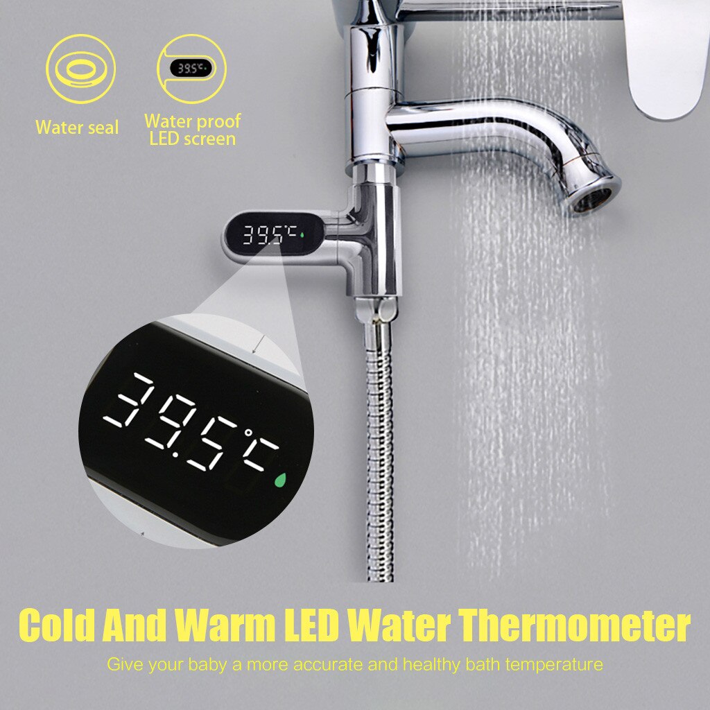 Led Water Thermometer Children Bath Faucet Shower Visual Thermometer Room Thermometer Hygrometer #G2
