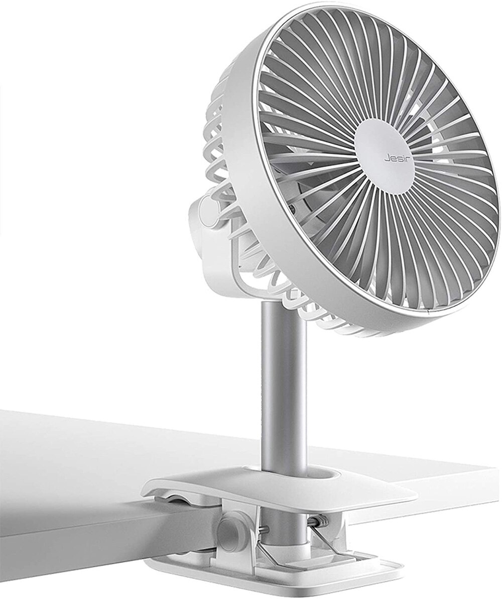 Jisulife Oplaadbare Ventilator Bureau Ventilator Voor Home Office Slaapkamer Super Mute Tafel Draagbare Fans Met 4 Snelheden Ventilador Usb Abanico: Fan White