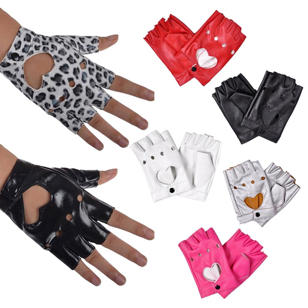gant en cuir PU pour femmes | Gants de Performance sans doigts pour voiture