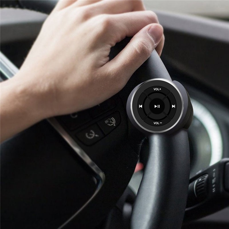 Draadloze Bluetooth Afstandsbediening Auto Stuurwiel Motorcycle Fietsstuur Media Knop voor iPhone voor Samsung Android Telefoon