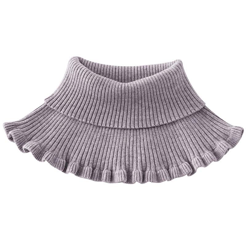 femmes hiver rouge noir épais tricot anneau écharpe Tube femmes tricoté écharpe coupe-vent plus cou guêtre cou écharpe: Gray