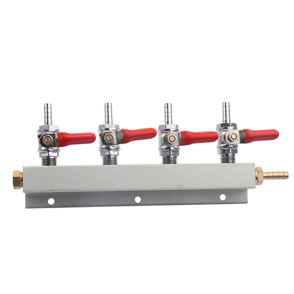 2/3/4 Manieren CO2 Splitter Gas Distributie Thuis Brouwen Tapbier Blok Spruitstuk Door Een Enkele CO2 Tank voor Meerdere Vaatjes.: 4 Ways