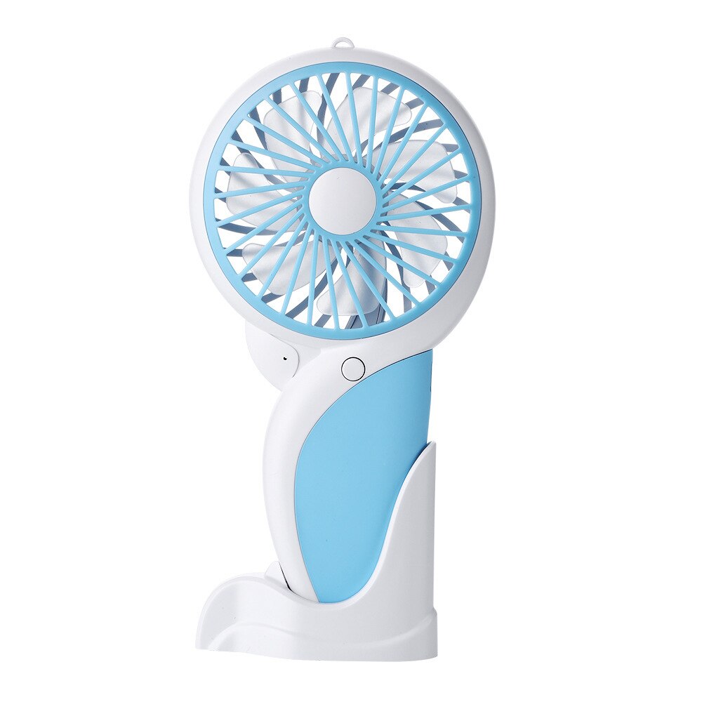 MOONBIFFY Portable Mini USB Handheld Fan - 3.7V - Quiet Operation Below 36dB - Compact Travel Size: Blue