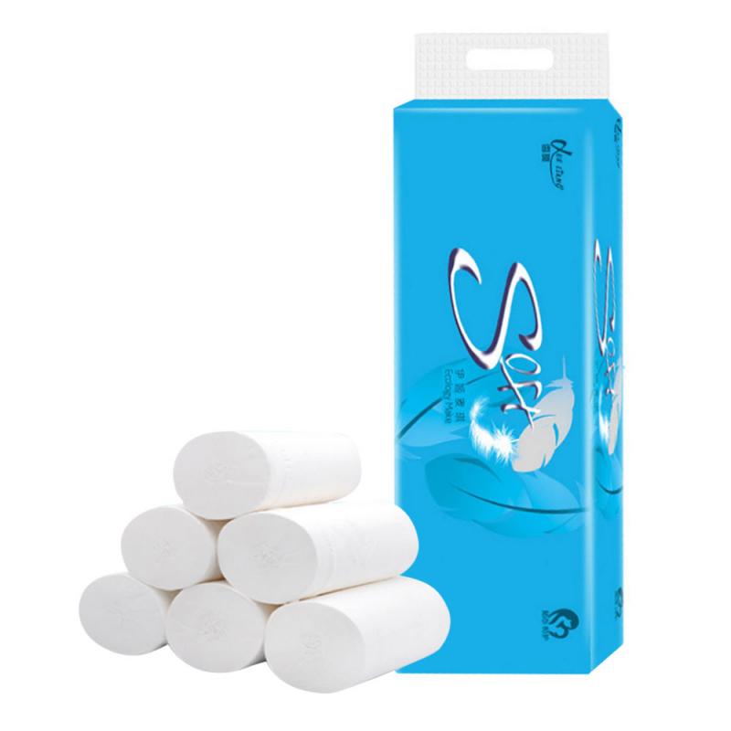 Series Premium 4-Ply Toilet Paper Roll Paper Smooth Soft For Car Home Paper Towel Native Wood Pulp Highly Absorbent