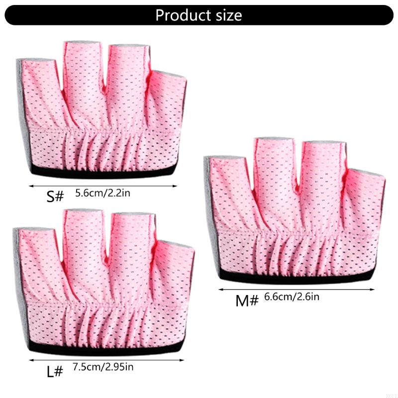 R6FE vier Finger Frauen Yoga Handschuhe Halffinger -Ausbildung Griff Handschuhe für Fitnesstraining
