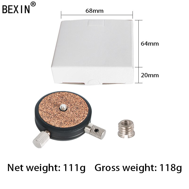 360 degree rotate tripod head Camera shot Panoramic Head for DSLR camera Monopod Tripod Photo Video with 1/4 3/8 Screw Adapter