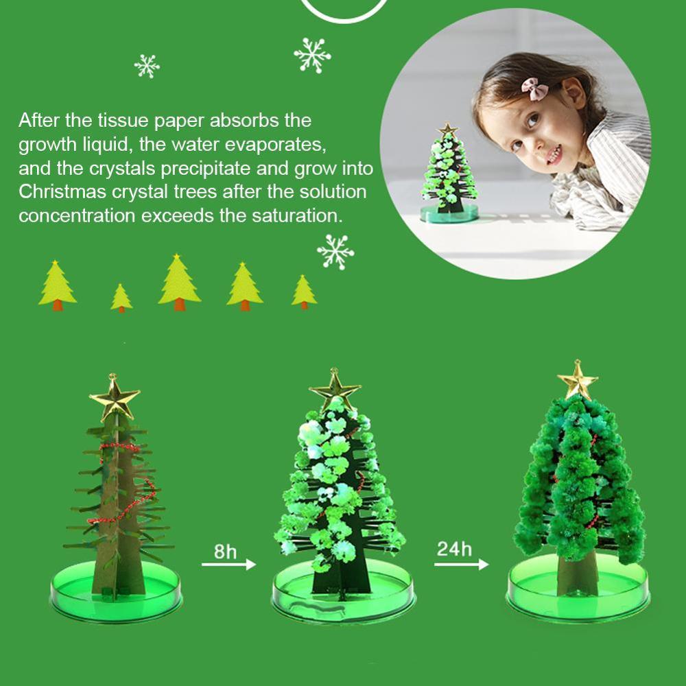 Growing Christmas Tree - Crystal Toy Stocking Filler Boys Girls paper christmas tree
