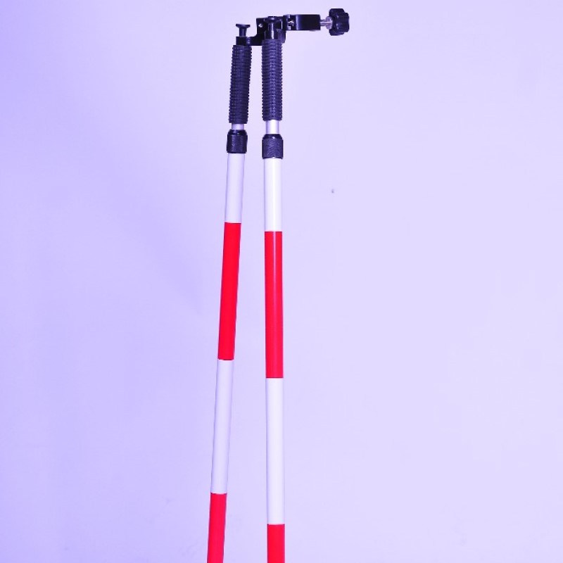 Aluminium Telescopische Vaste Bipod Met Draaibare Schroef Twee Knoppen Twee Benen Voor Survey Prism Optische Carbon Fiber Pole