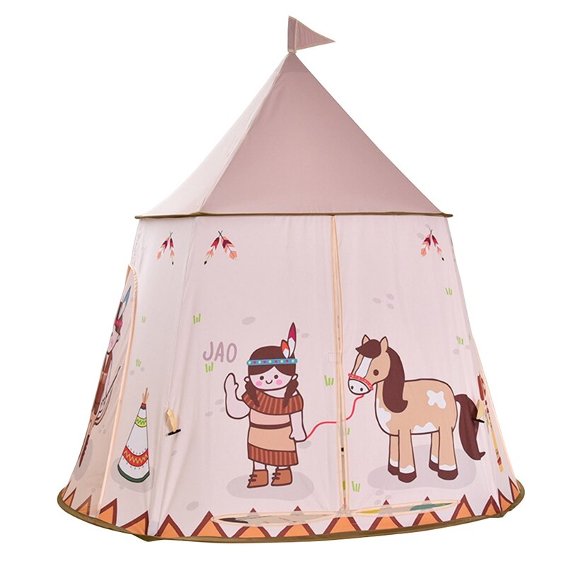 Barn lektält utomhus inomhus bärbart slott för barn tipi hus tält födelsedag jul för småbarn