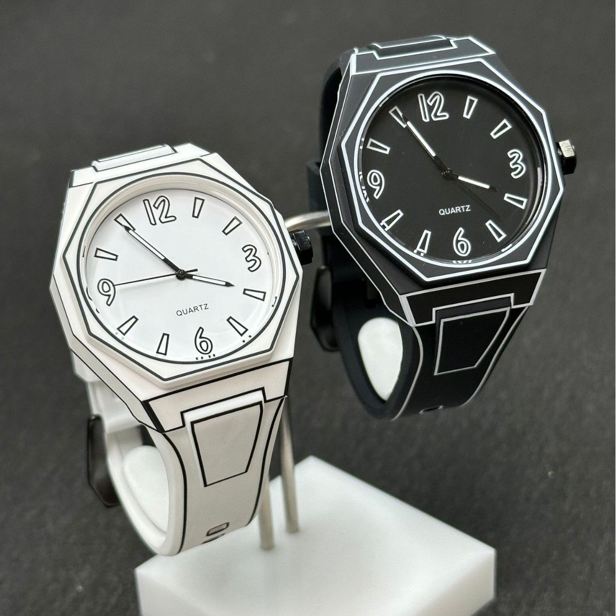 Herenhorloges in stripstijl met quartz uurwerk, casual waterdichte horloges voor mannen, uurwerk voor mannen
