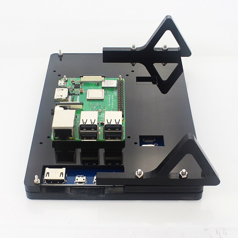 S ROBOT 7-inch LCD Display Touchscreen Housing Stand for Raspberry Pi 4 / 3B + / 3B Acrylic Stand 1024 * 600 RPI172