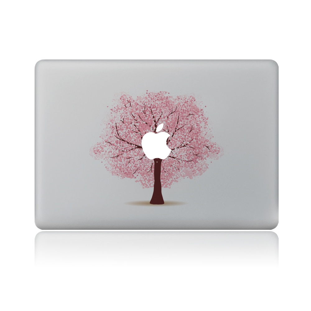 Roze liefde boom vinyl decal laptop sticker voor macbook pro air 13 inch cartoon laptop skin shell voor mac boek
