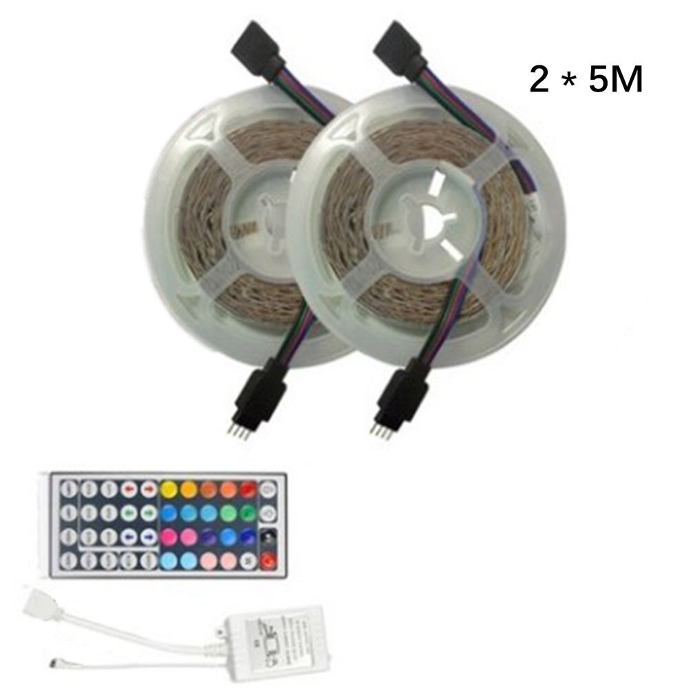 Tira de luces Led 3528 Rgb Smd 3528 con mando a distancia, luz Led de 300 colores con mando a distancia infrarrojo de 44 teclas