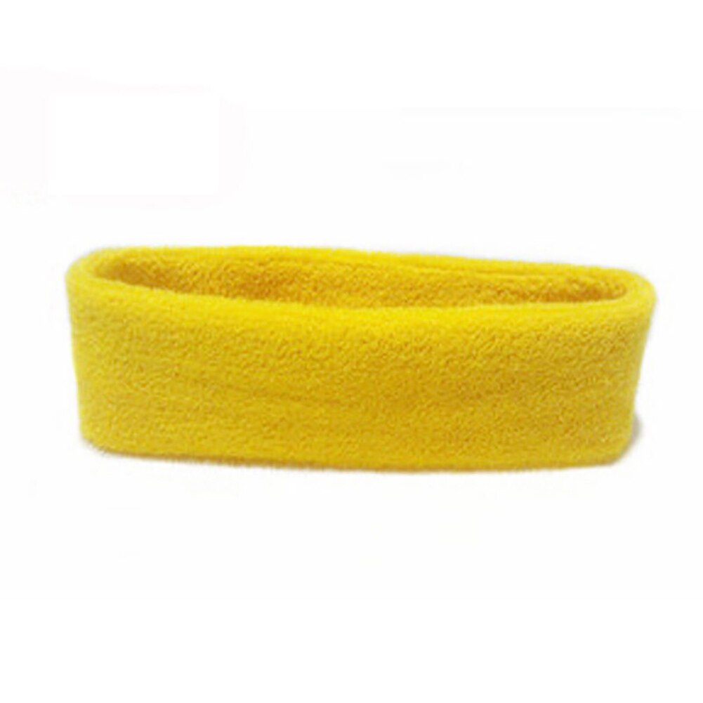 Haar Band Outdoor Sport Zweetband Hoofdband Yoga Gym Unisex Stretch Effen Kleur Haar accessoires: YELLOW