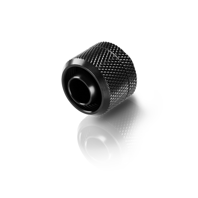 4PCS Azieru 10X16mm Soft Tube Connector For PVC/PE Flexible Tubing PC Water Cooling Fitting Silver / Black AU-FT3-TK