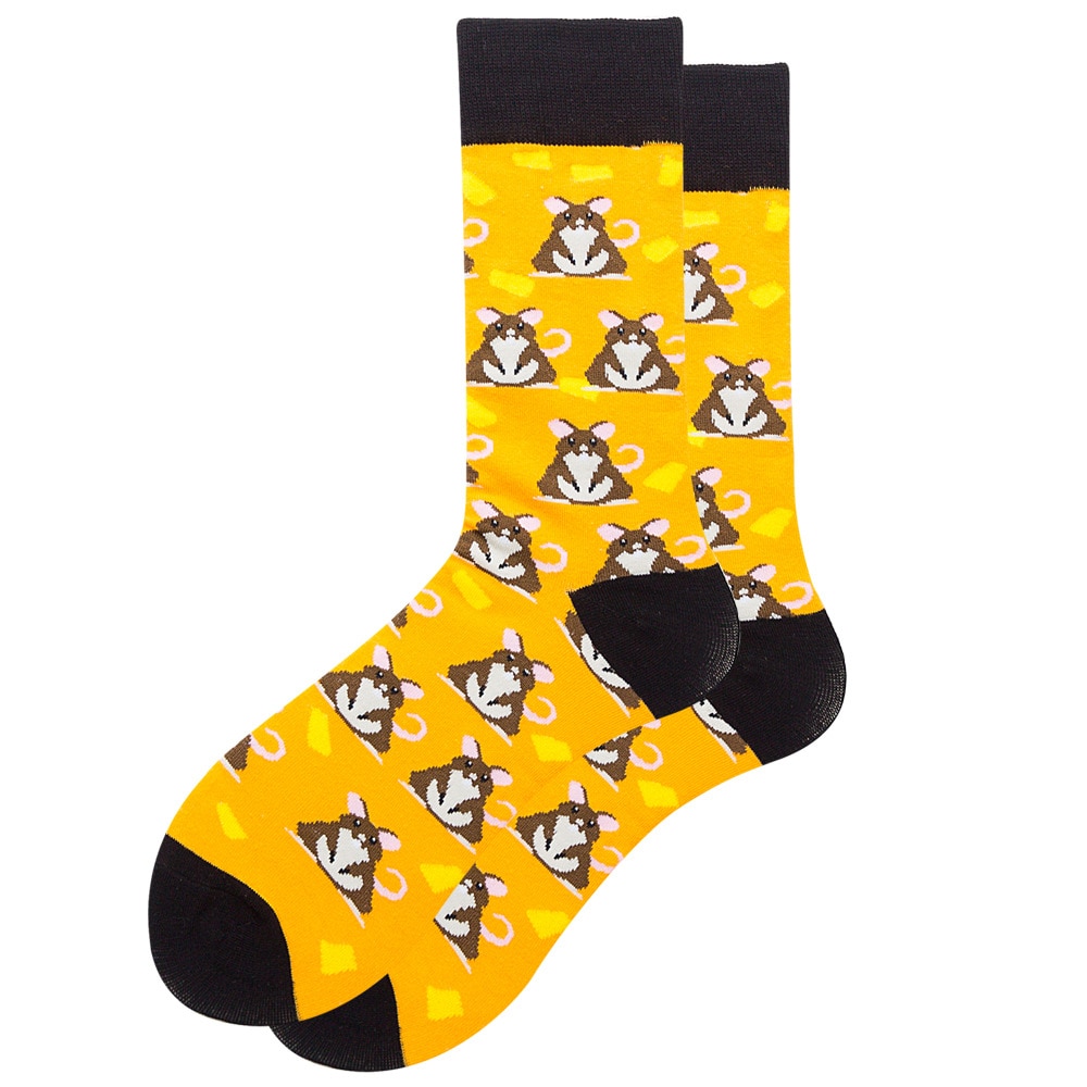 Adult Cotton Funny Socks Little Mice Mouse Rat Rats Cartoon Chinchilla Chinchillas Hamster Hamsters Guinea Pig Pigs Pet Pets Sox