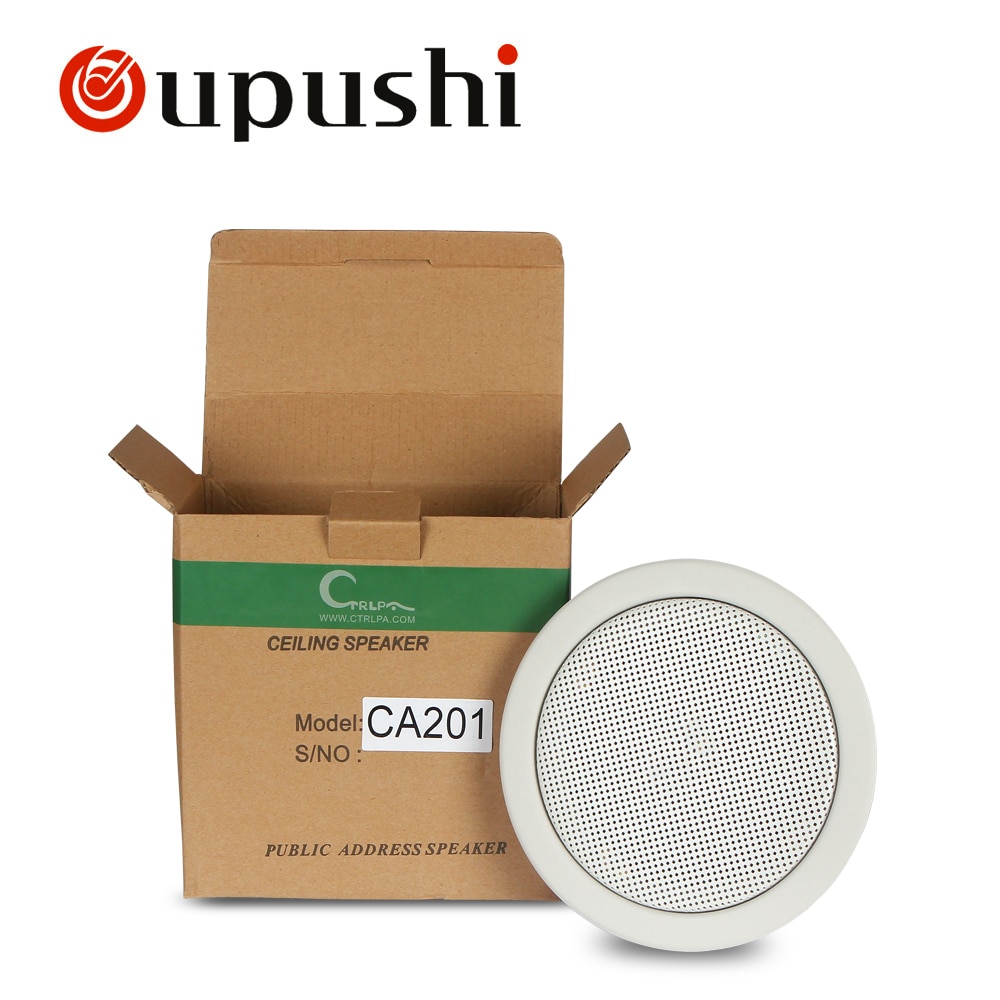 Oupushi Background Music System 10W Hotel Bathroom Ceiling Speaker Waterproof 6.5 Inch Fire Alarm Wall Speaker With Amplifier