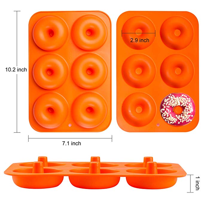 6 Gitter Silikon Backform Krapfen Backform Krapfen Backformen DIY Krapfen Kuchen Formen Gebäck Werkzeuge Sugarcraft