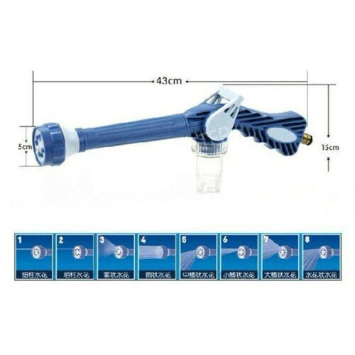 8 in 1 trädgårdsslang munstycke vatten tvål multifunktion sprinkler dispenser pump sprutpistol rengöring av biltvätt