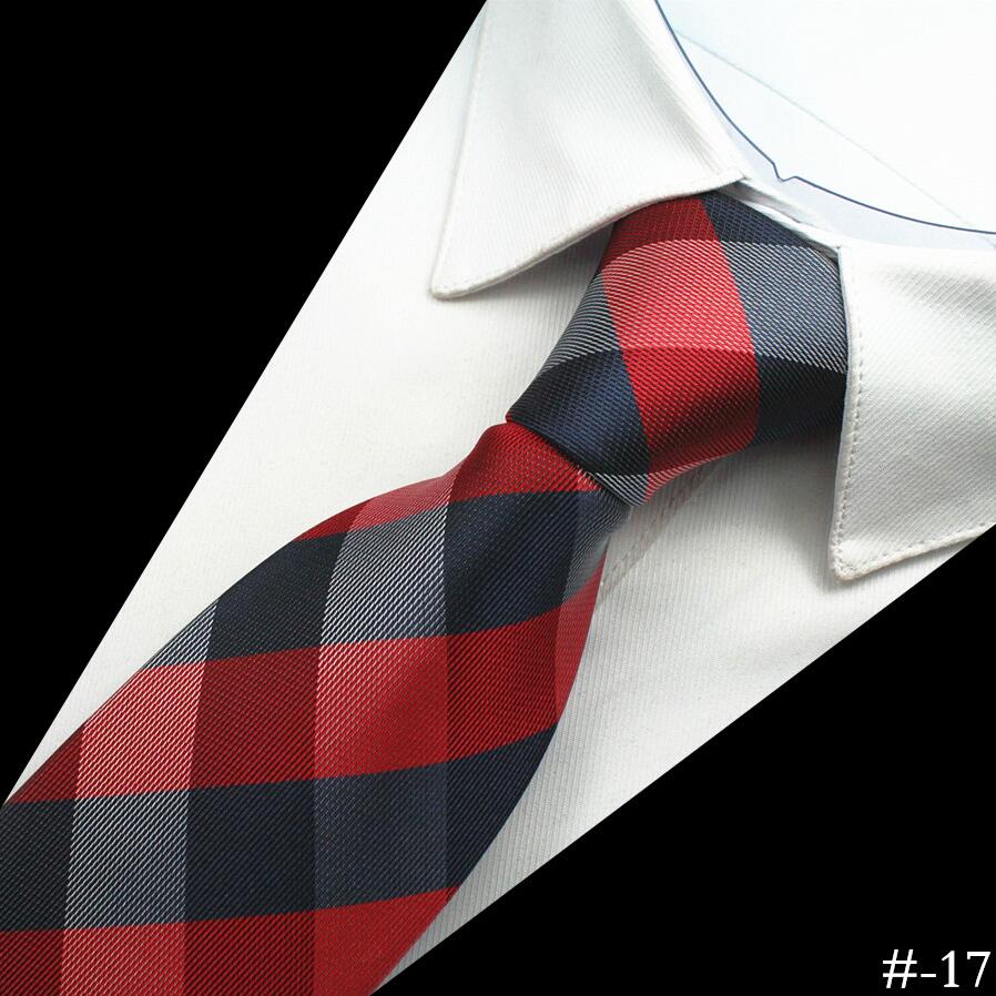Ricnais – cravates à carreaux et à rayures pour hommes, 1200 aiguilles de , 100% soie, vêtements classiques pour Business, mariage: 17