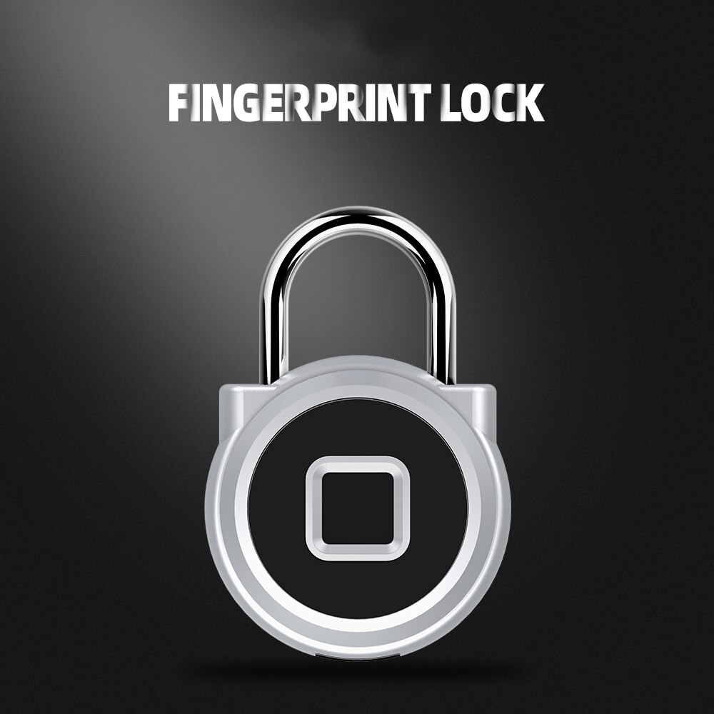 Fingerprint Padlock Gym Lock Bluetooth USB Rechargeable Smart Lock Fingerprint Lock Anti-Theft Security For Door Luggage Lock